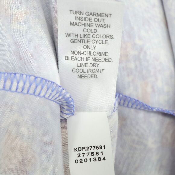 J Jill Dress Womens Medium Maxi Blue Lavender Floral Strapless Stretch Knit - Picture 12 of 12